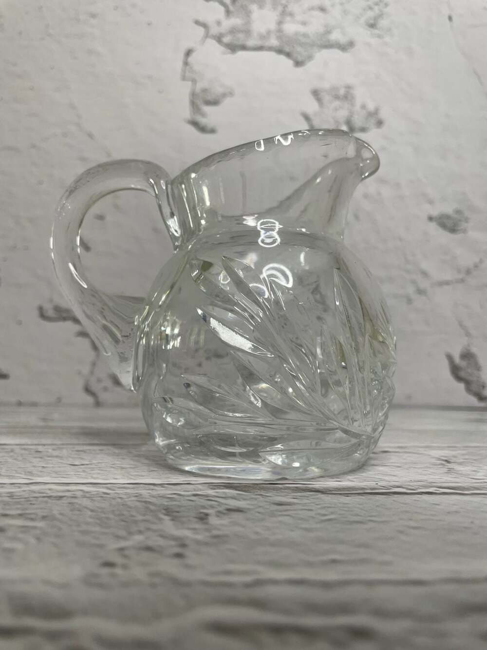 Vintage Indiana Glass Willow Pattern Pressed Glass Creamer